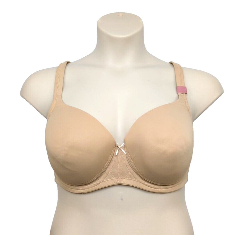 Lane Bryant Cacique Womens Bra Cool Bliss Balconette 42DDD Cafe Mocha Underwire